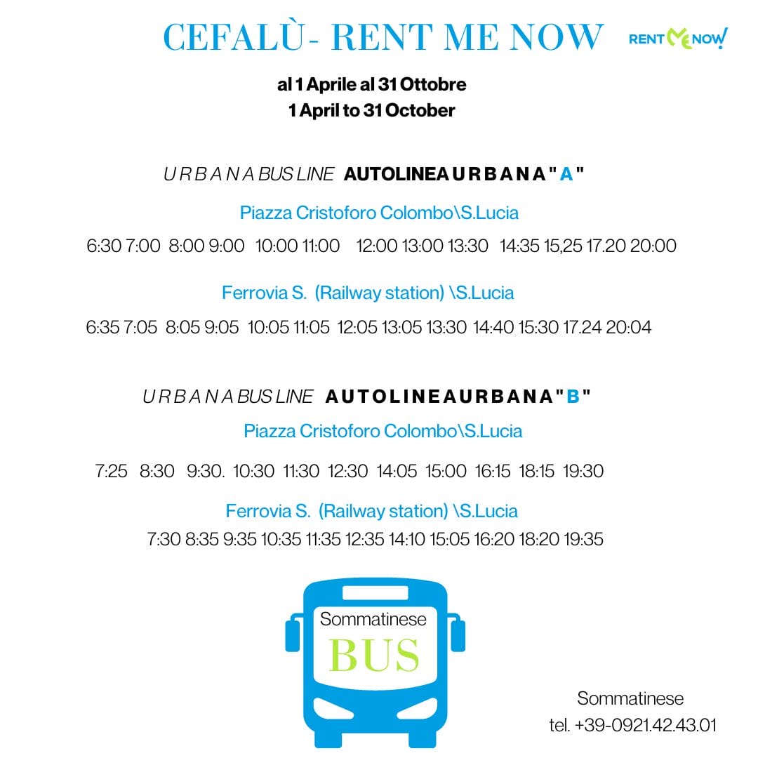 Come Raggiungerci in Autobus da Cefalù - How to Reach Us by Bus from Cefalù